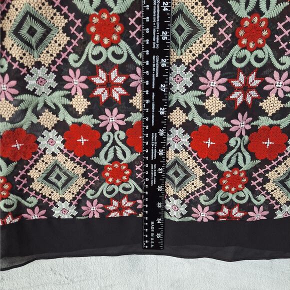 Womens Dress Small Tati Boho Chic Floral Embroidered Flare Festival Hippie Shift - Picture 5 of 7